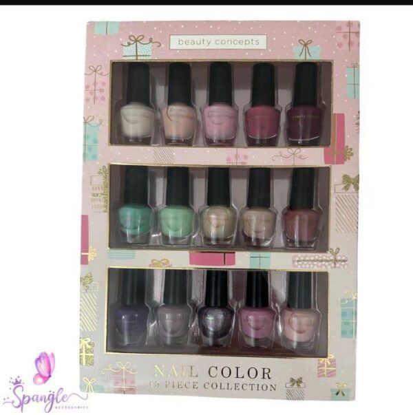 multicolor-nail polish set 15 pcs Quick drying & smooth coverage